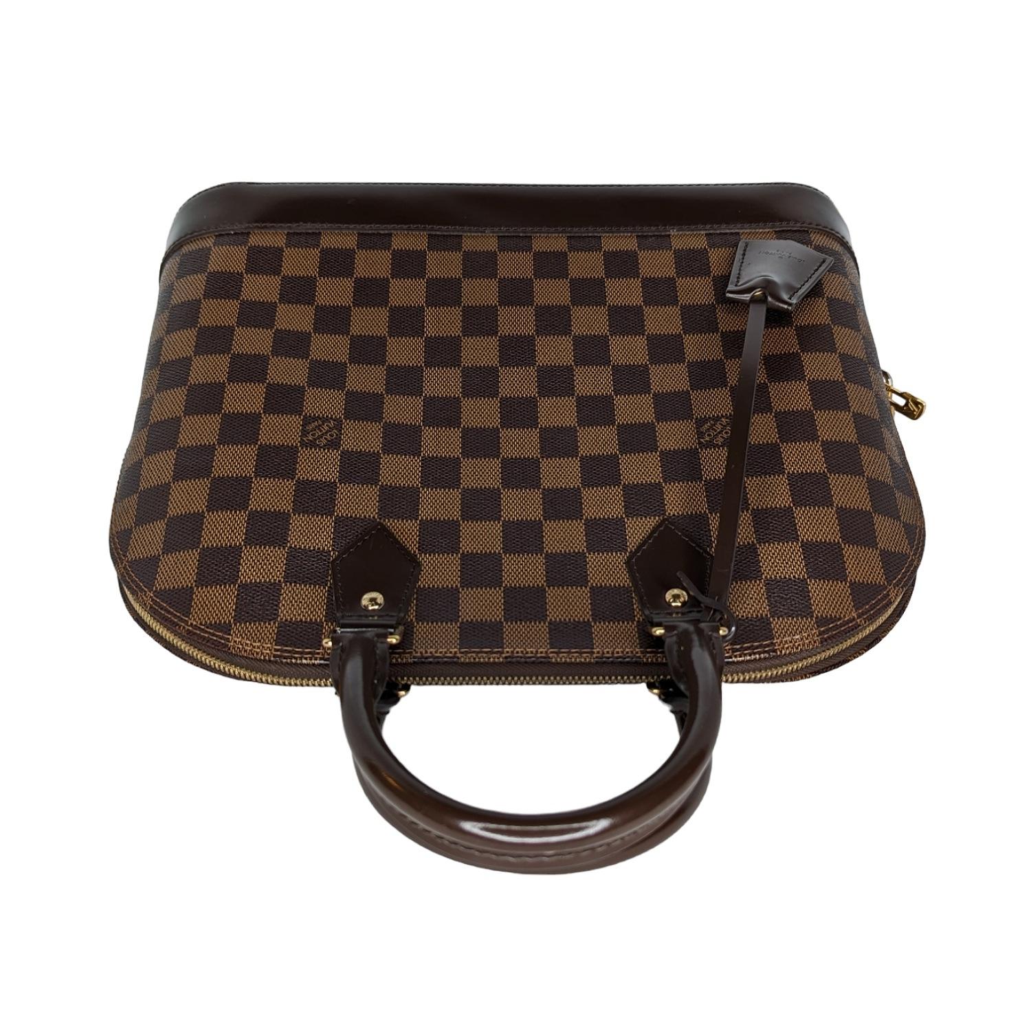 Louis Vuitton Damier Ebene Alma MM Handbag Satchel 1