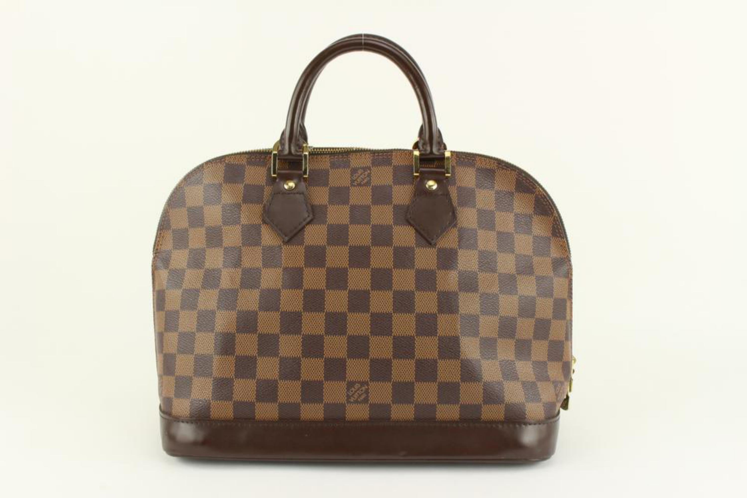Louis Vuitton Damier Ebene Alma PM Dome Satchel 121lv38 at 1stDibs