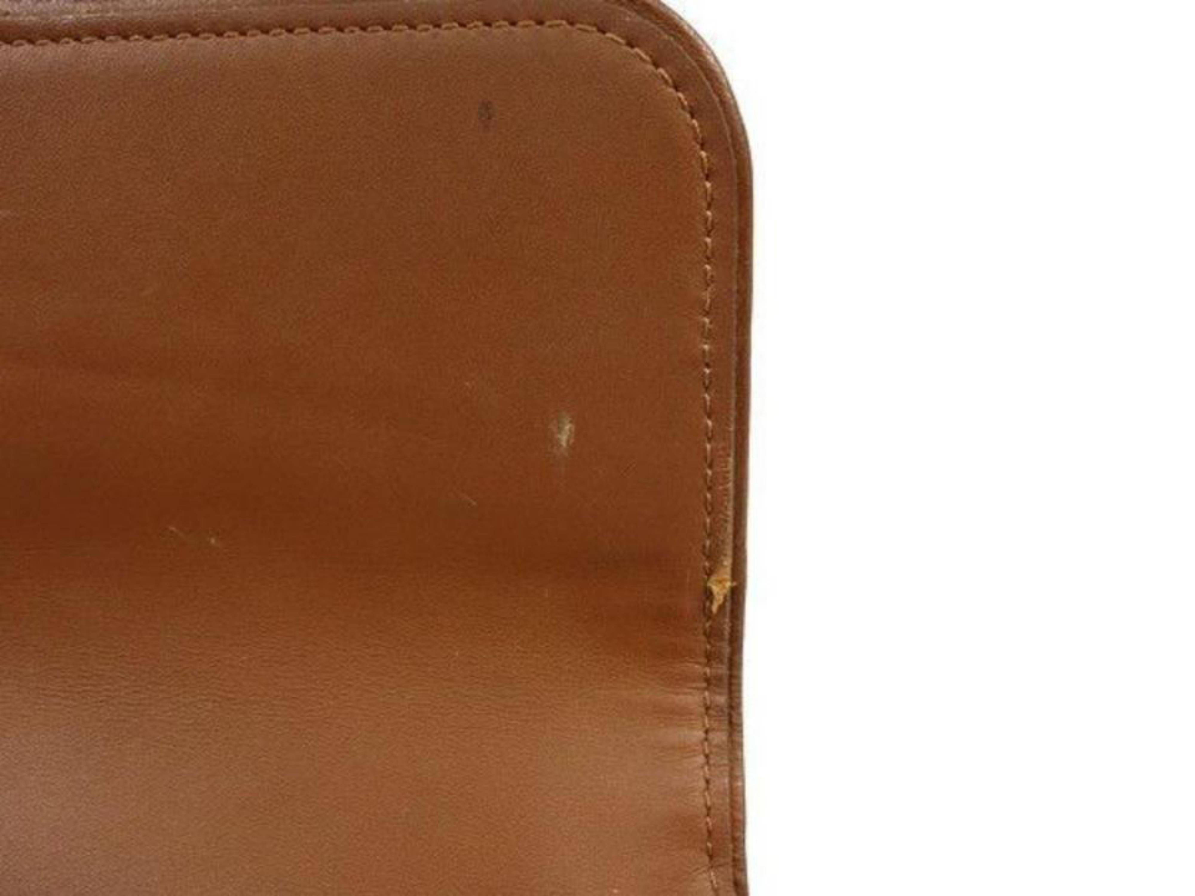 Louis Vuitton Damier Ebene Ascot Wallet 231368 Brown Coated Canvas Clutch  For Sale 6