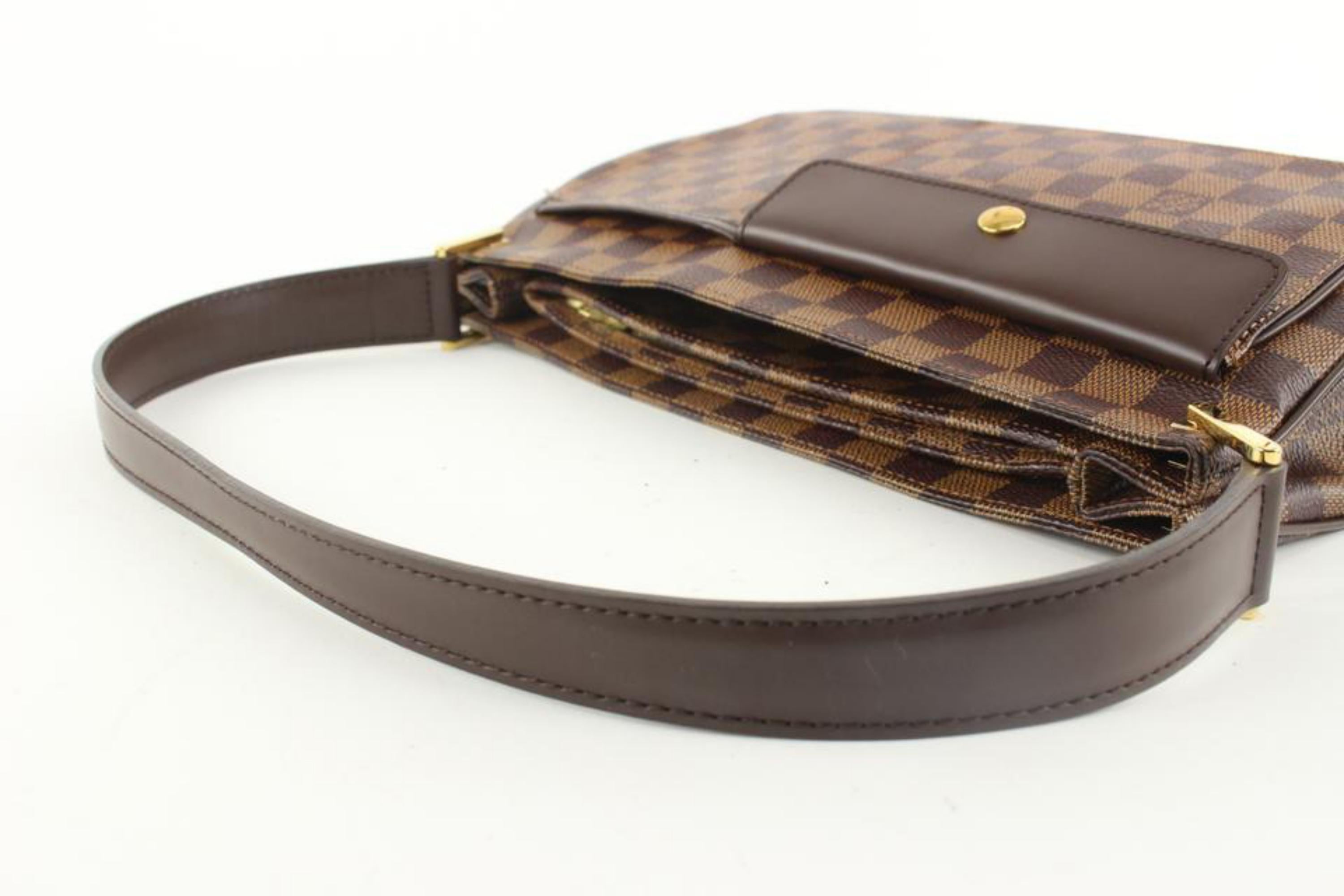 Brown Louis Vuitton Damier Ebene Aubagne Pochette Shoulder Bag 1221lv21 For Sale