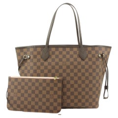 Louis Vuitton Damier Ebene Ballerine Neverfull MM Tote Bag with Pouch 73lv225s