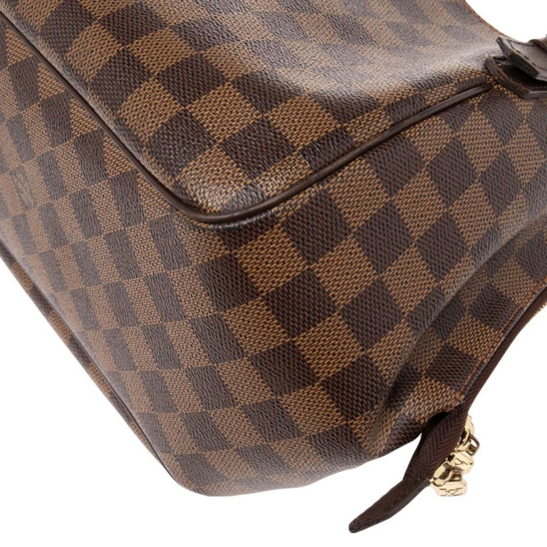 Brown Louis Vuitton Damier Ebene Belem MM Shoulder Bag