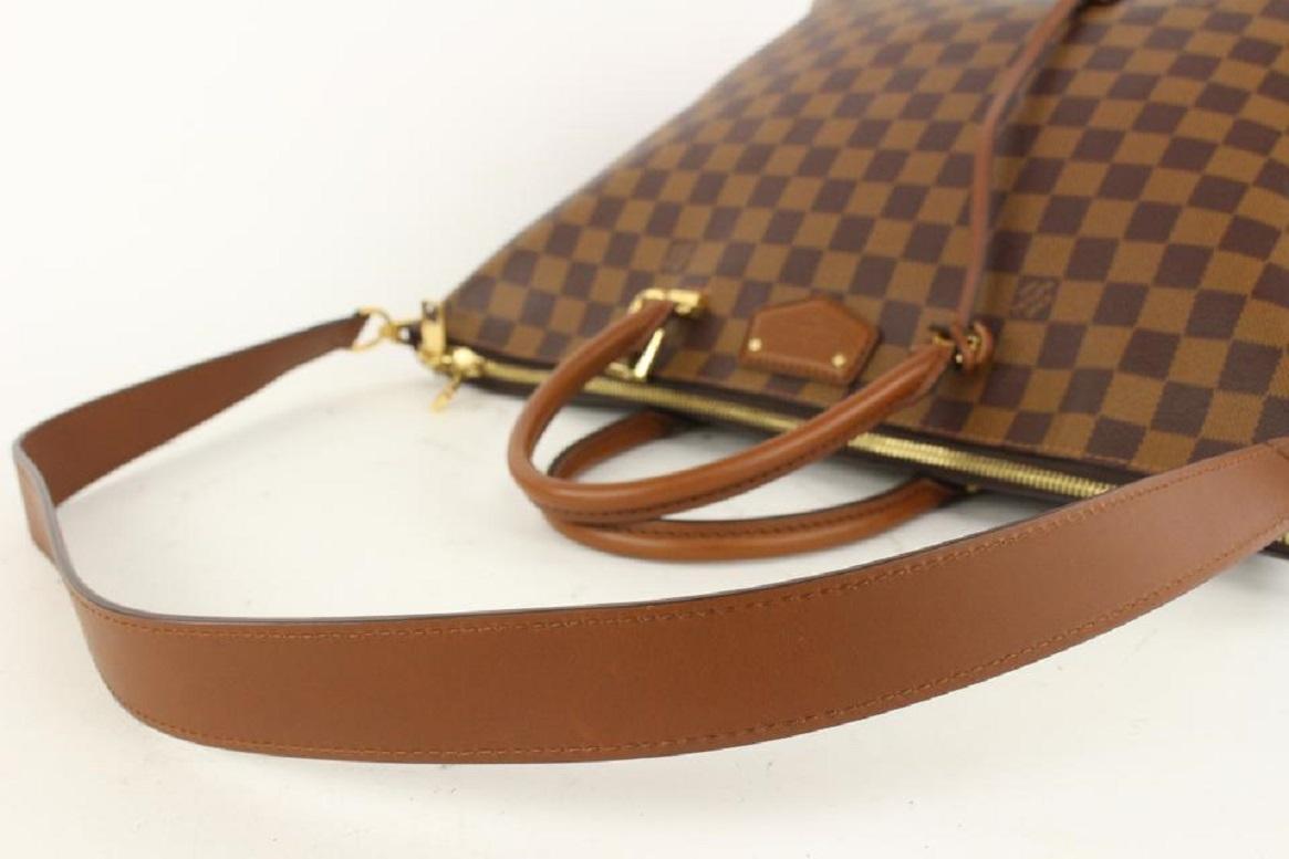 Women's Louis Vuitton Damier Ebene Belmont 2way Zip Tote Bag with Strap 101lv5