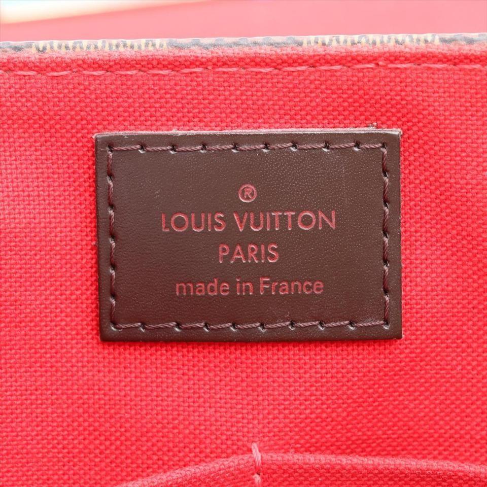 Louis Vuitton - Sac à bandoulière à rabat Besace en damier ébène et rose, 8LV712 Bon état - En vente à Dix hills, NY