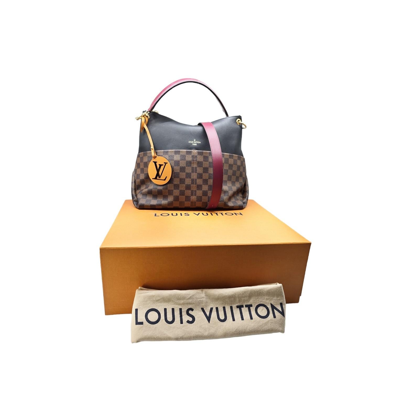 Louis Vuitton Damier Ebene Black Calfskin Maida Hobo 7