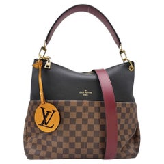 Louis Vuitton Damier Ebene Black Calfskin Maida Hobo