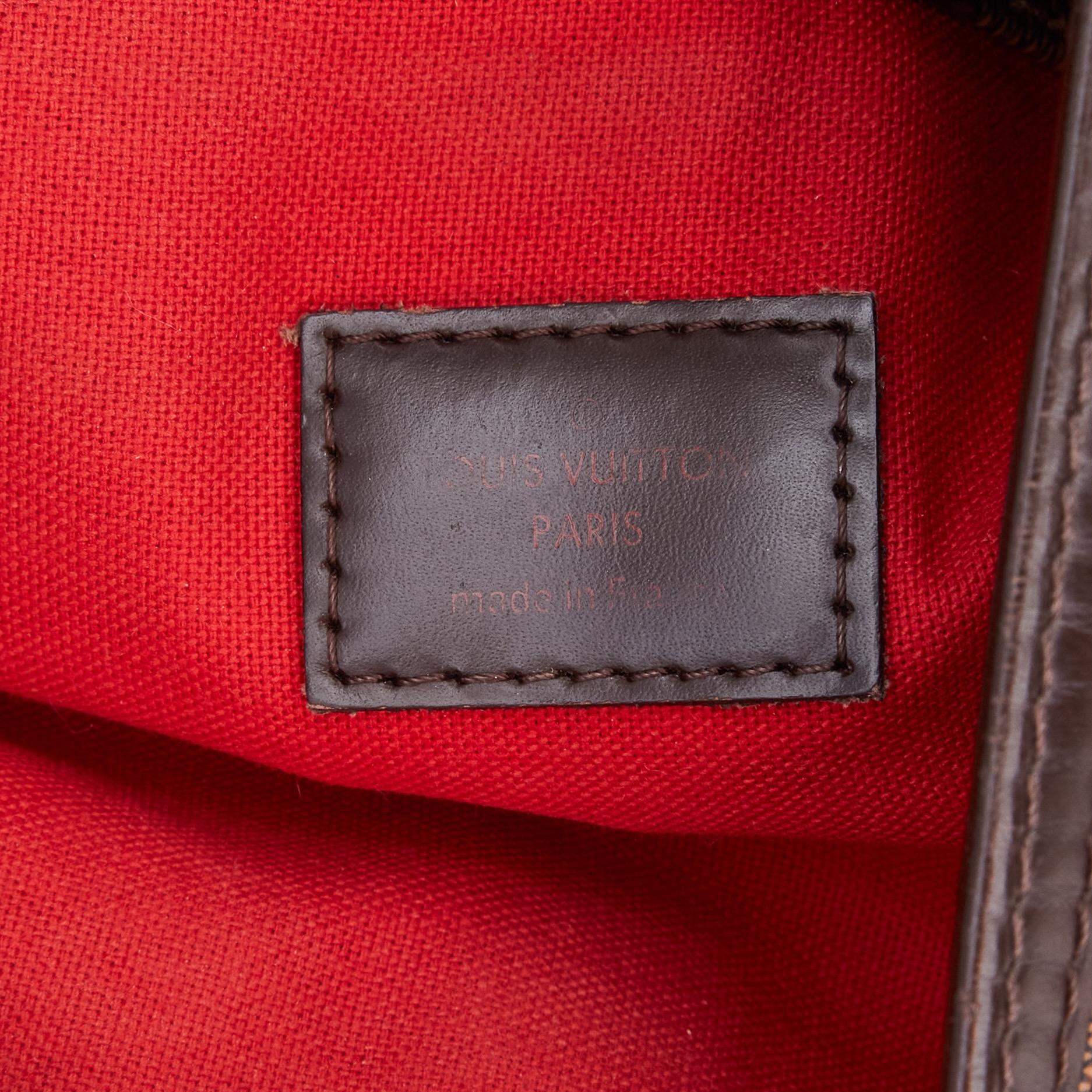 Black Louis Vuitton Damier Ebene Bloomsbury PM Shoulder Bag (2012) For Sale
