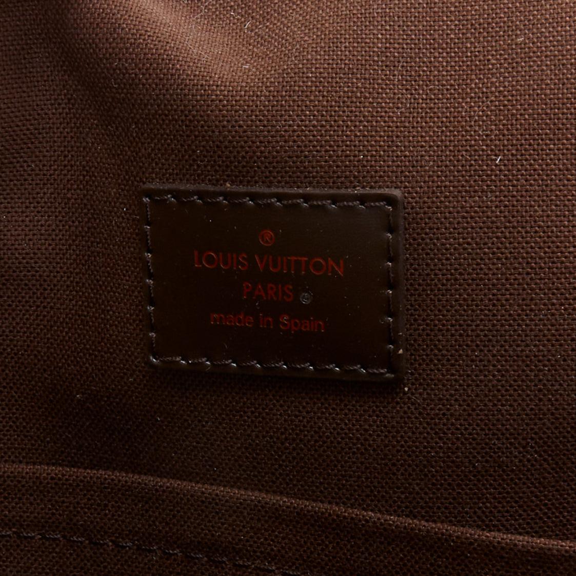 LOUIS VUITTON Bolso bandolera Damier Ebene Brooklyn marrón a cuadros LV 5