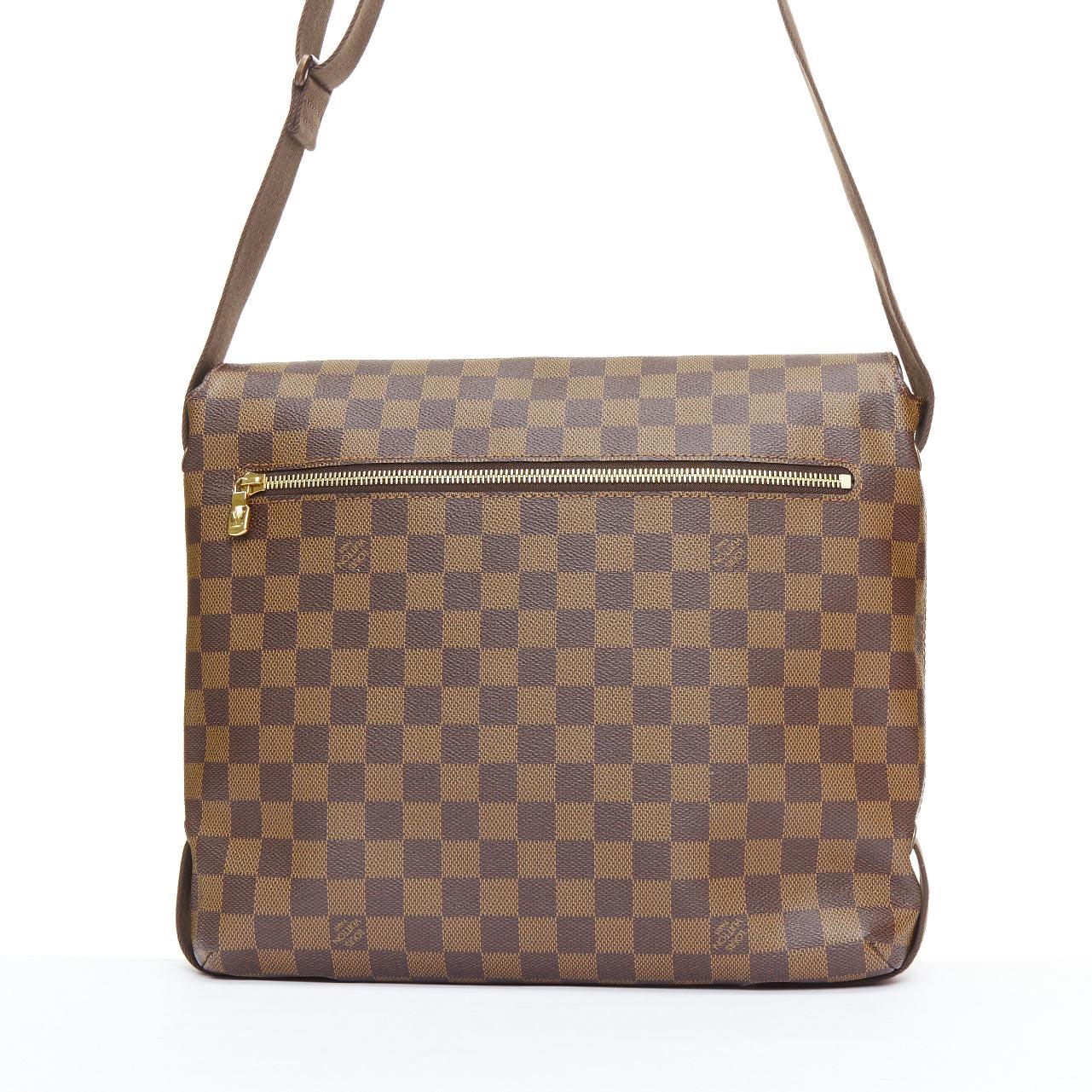 LOUIS VUITTON Bolso bandolera Damier Ebene Brooklyn marrón a cuadros LV en Excelente Estado en Hong Kong, NT