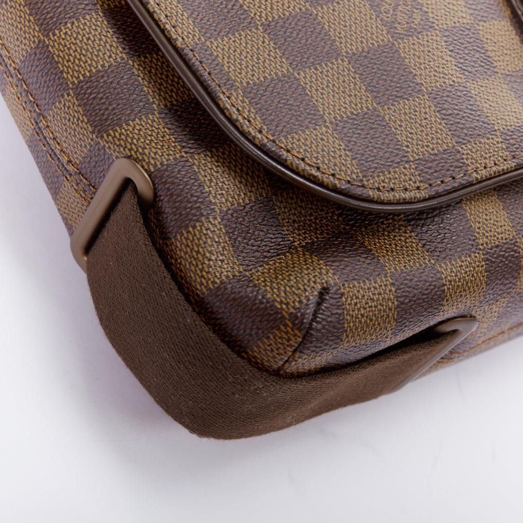 LOUIS VUITTON Bolso bandolera Damier Ebene Brooklyn marrón a cuadros LV 3