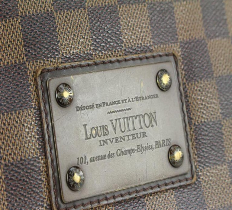 Louis Vuitton Damier Ebene Brooklyn PM Crossbody Messenger Flap