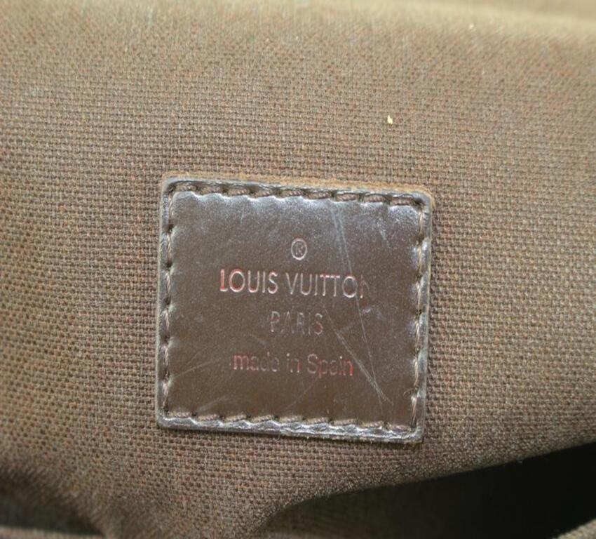 Brown Louis Vuitton Damier Ebene Brooklyn PM Crossbody Messenger Flap Bag 921lv58