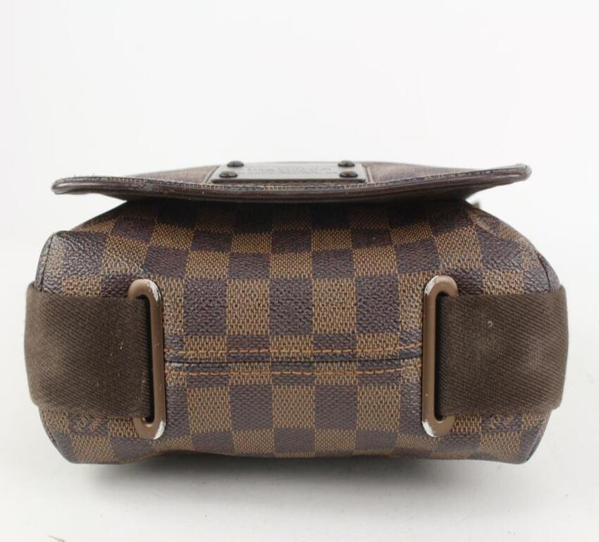 Louis Vuitton Damier Ebene Brooklyn PM Crossbody Messenger Flap Bag 921lv58 1