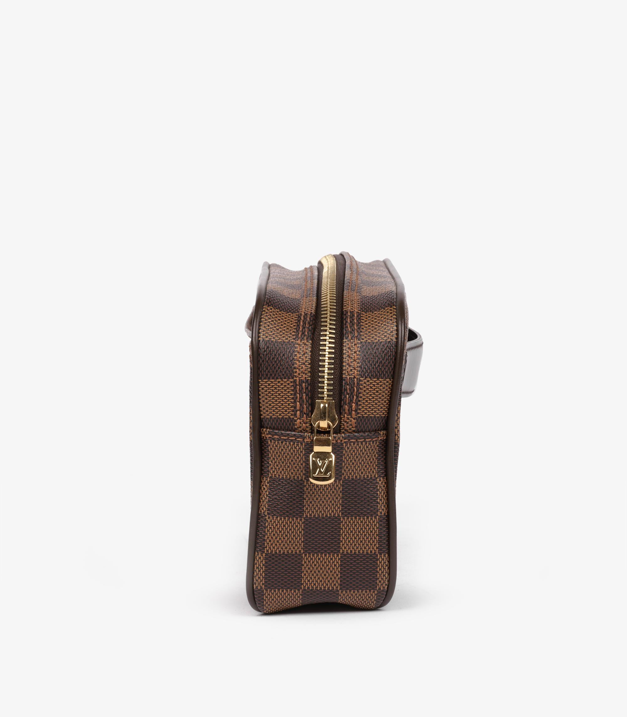 Louis Vuitton Damier Ebene & Brown Calfskin Leather Pochette Saint Paul im Zustand „Hervorragend“ im Angebot in Bishop's Stortford, Hertfordshire