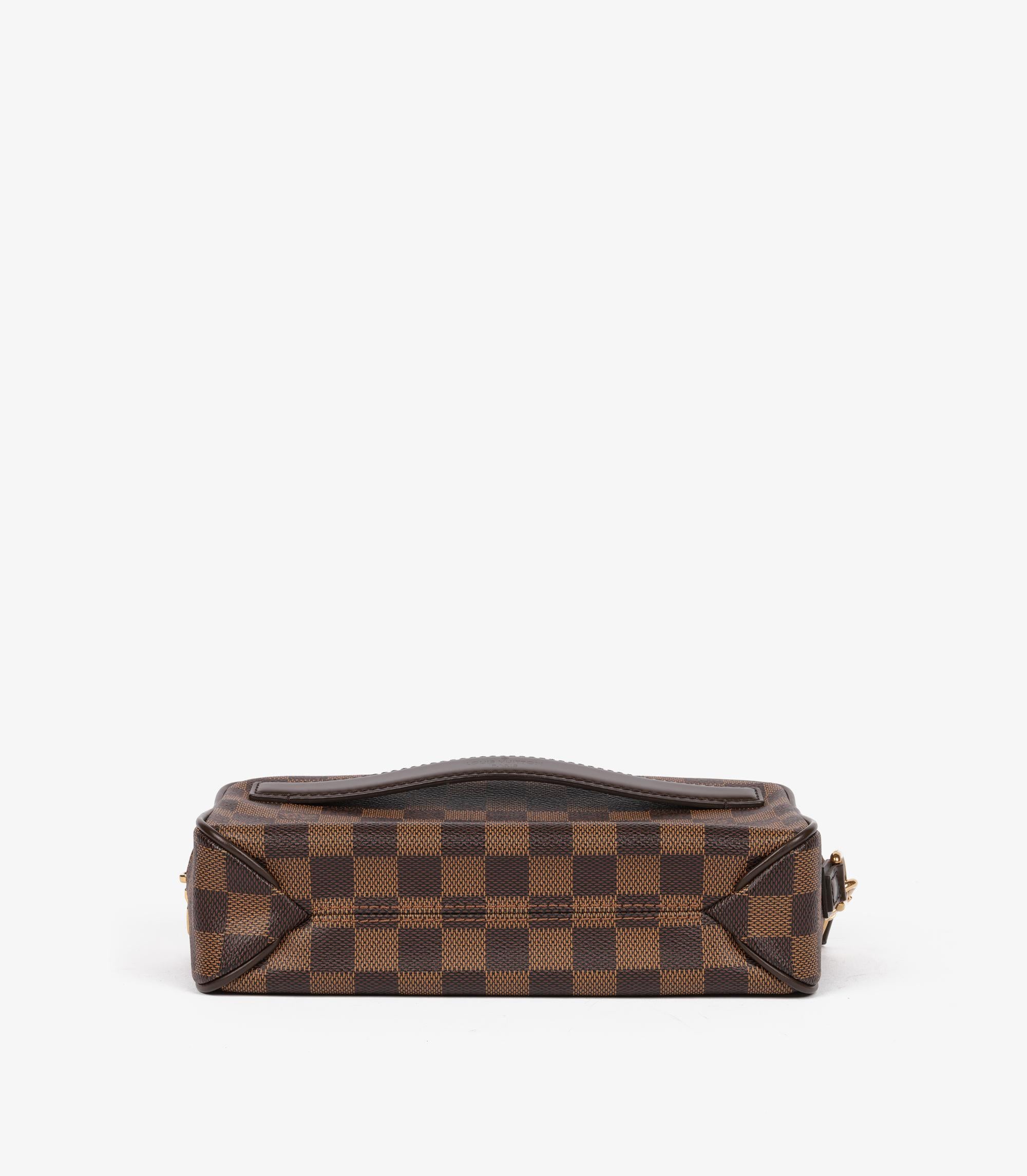 Louis Vuitton Damier Ebene & Brown Calfskin Leather Pochette Saint Paul im Angebot 1