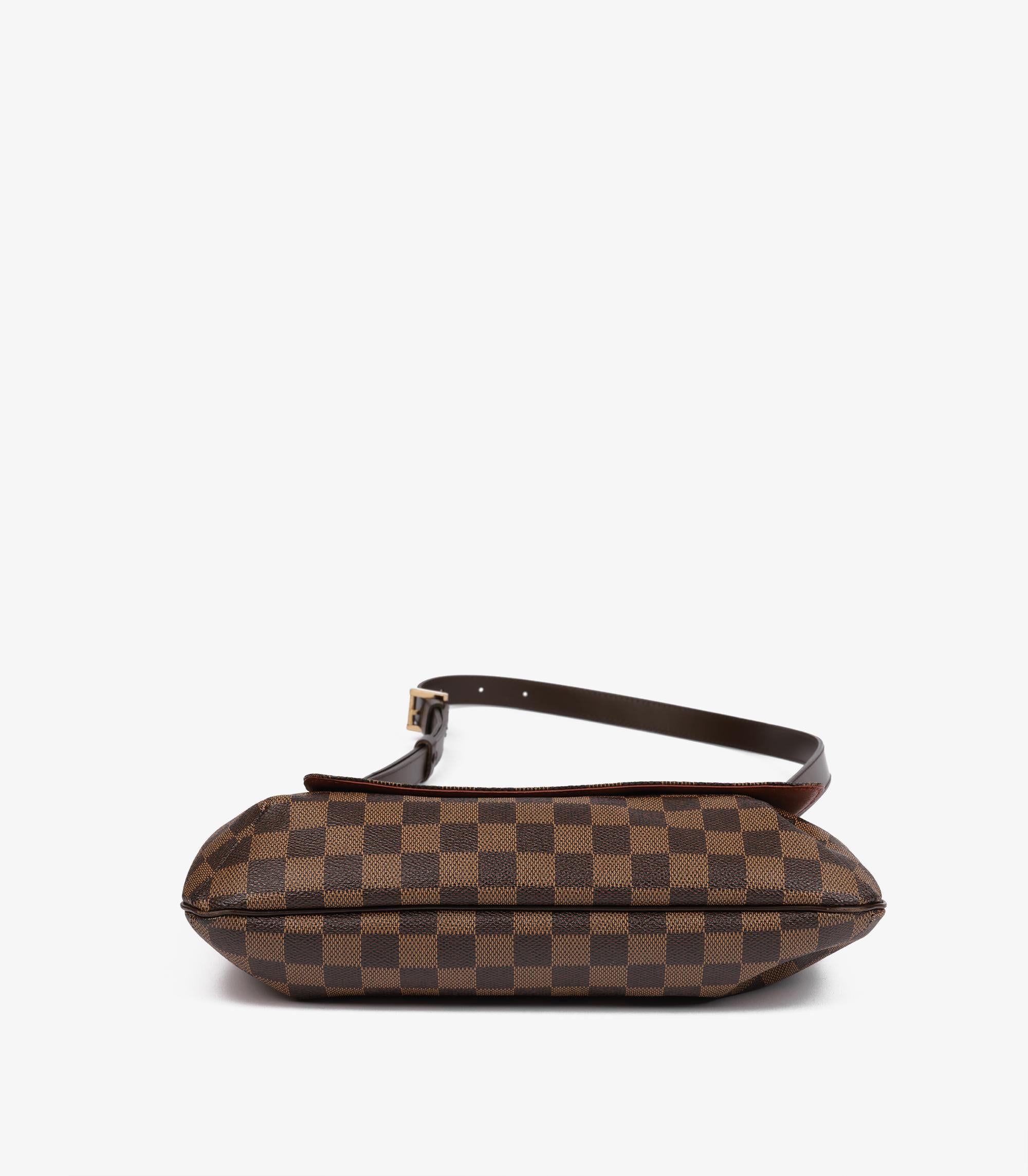 Louis Vuitton Damier Ebene & Cuir de veau marron Vintage Musette Salsa GM Unisexe en vente