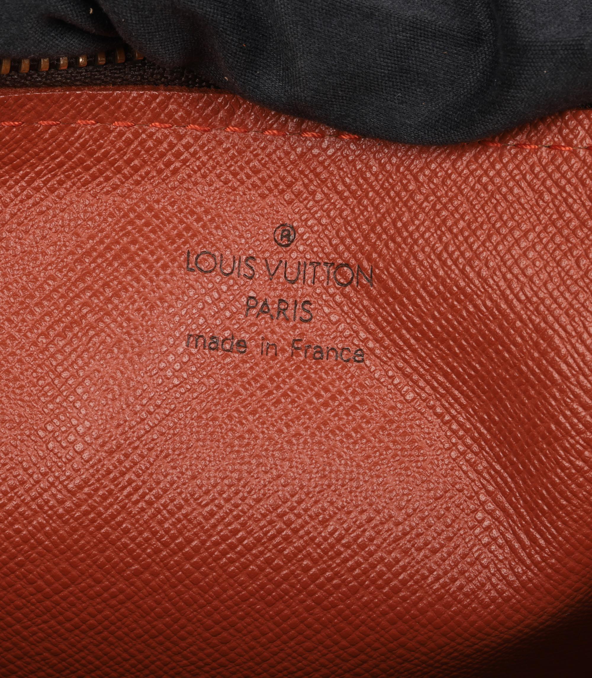 Louis Vuitton Damier Ebene & Brown Calfskin Leather Vintage Papillon 30 en vente 3