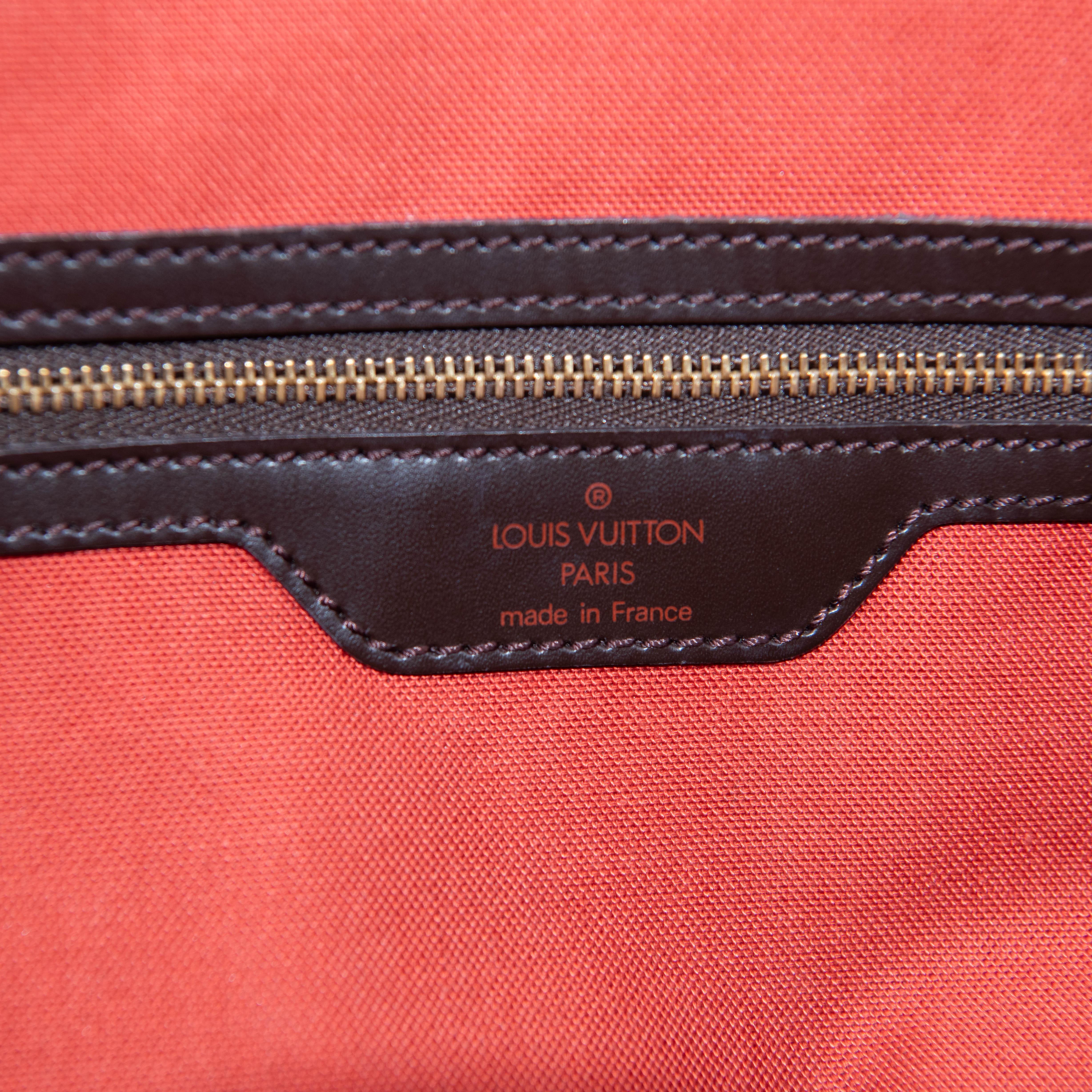 Louis Vuitton Damier Ebene Brown Canvas Chelsea Tote For Sale 3