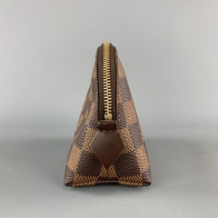 LOUIS VUITTON Damier Ebene Brown Canvas Mini Pouch