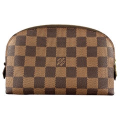 LOUIS VUITTON Damier Ebene Brown Canvas Mini Pouch