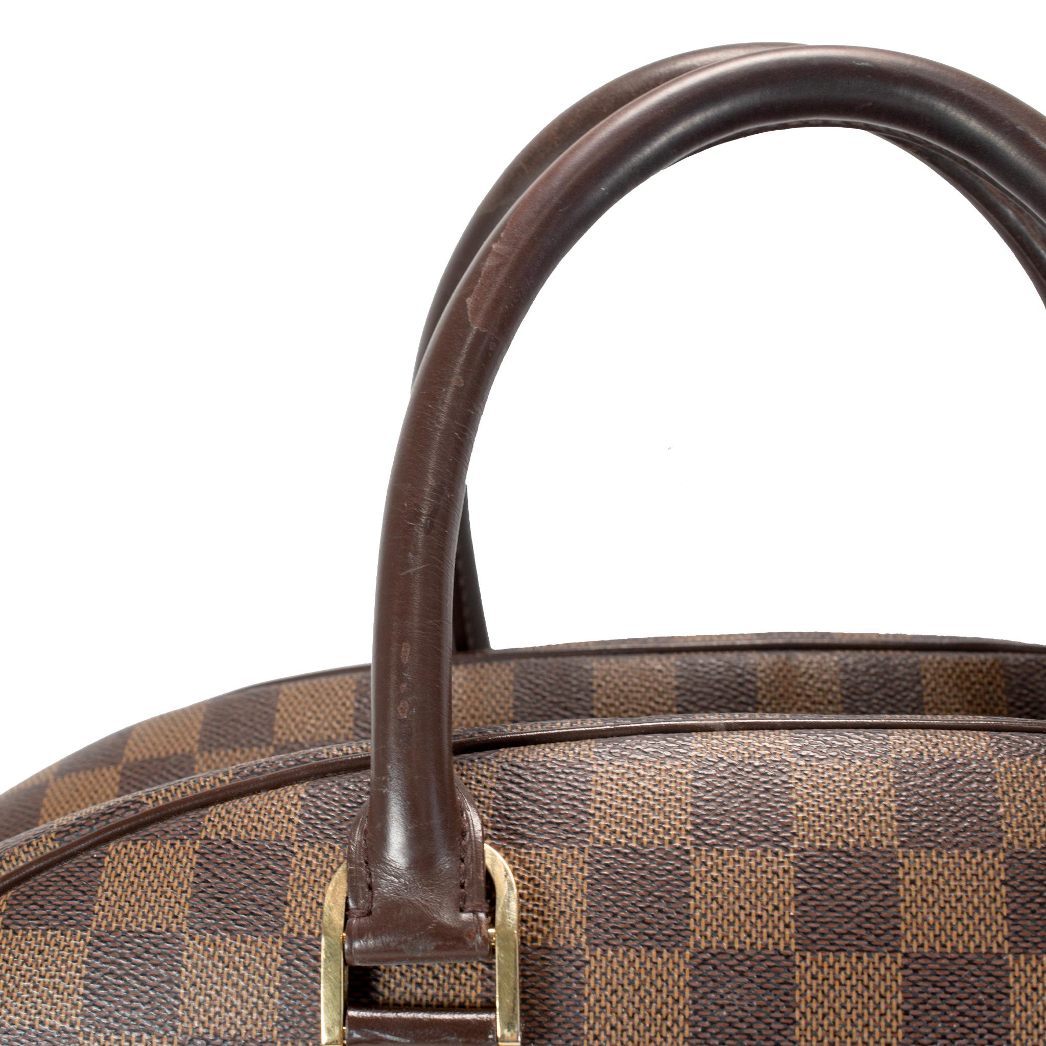 Louis Vuitton Damier Ebene Brown Canvas N41455 Nolita 24 Heures Travel Handbag en vente 6