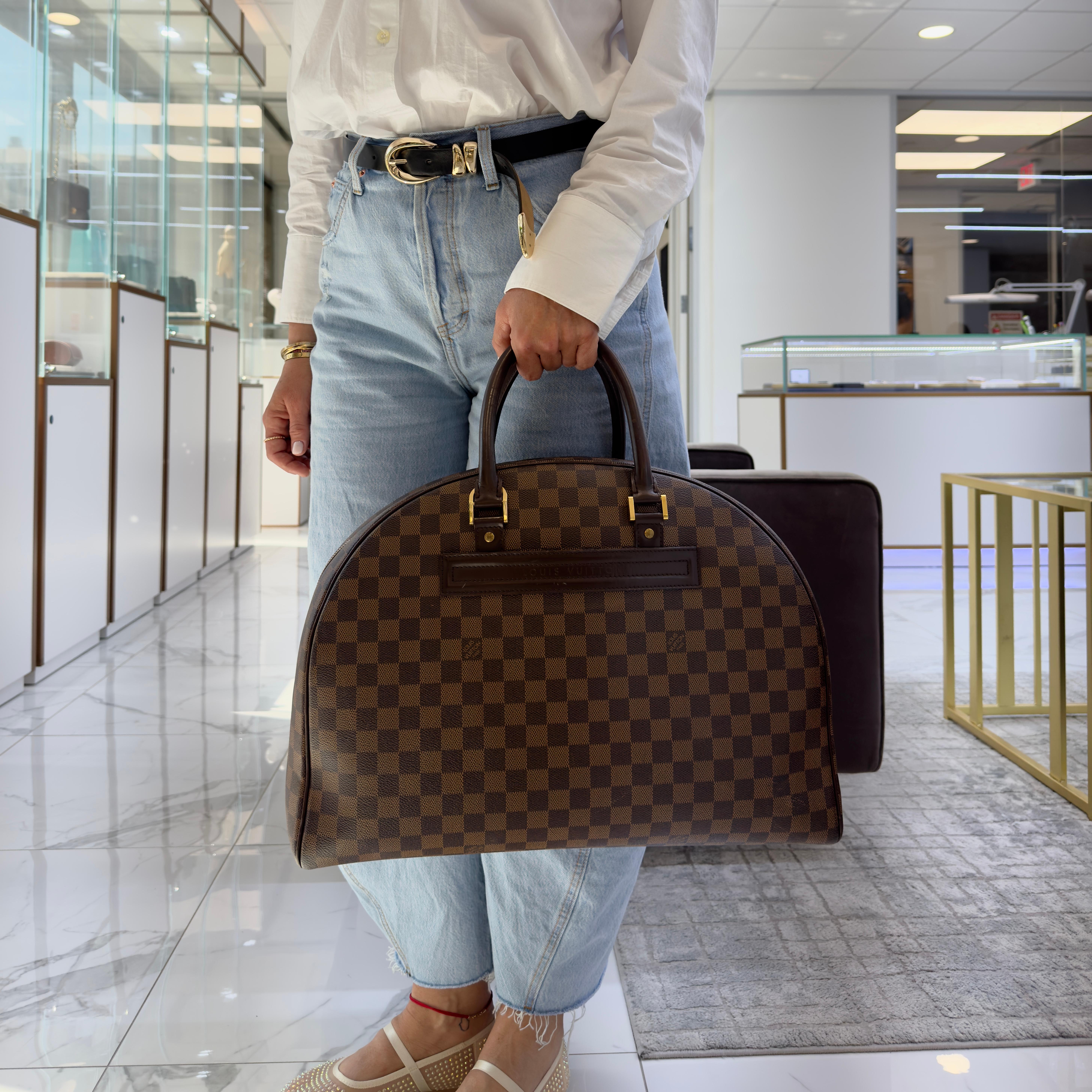 Louis Vuitton Damier Ebene Brown Canvas N41455 Nolita 24 Heures Travel Handbag en vente 8