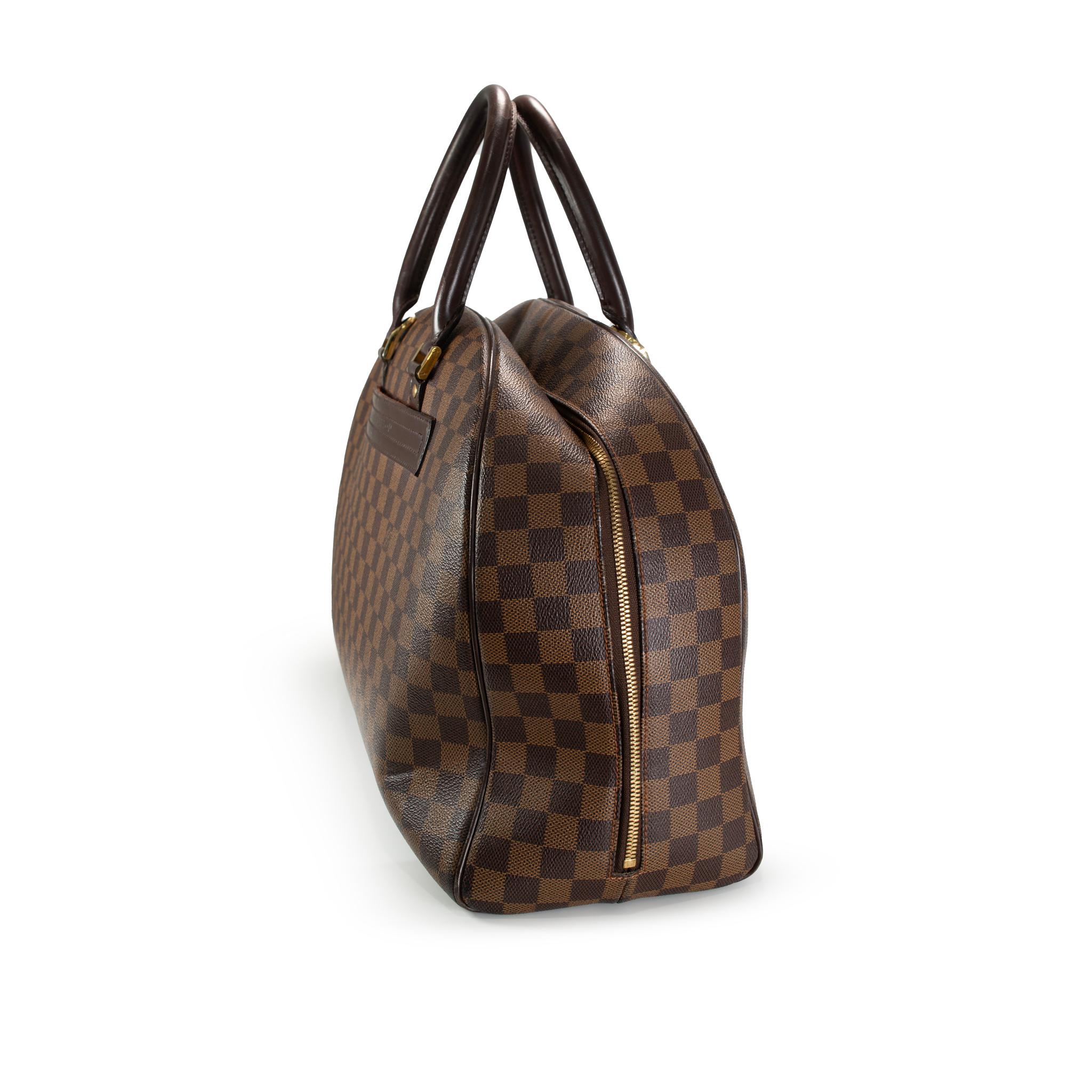 Louis Vuitton Damier Ebene Brown Canvas N41455 Nolita 24 Heures Travel Handbag Excellent état - En vente à Houston, US