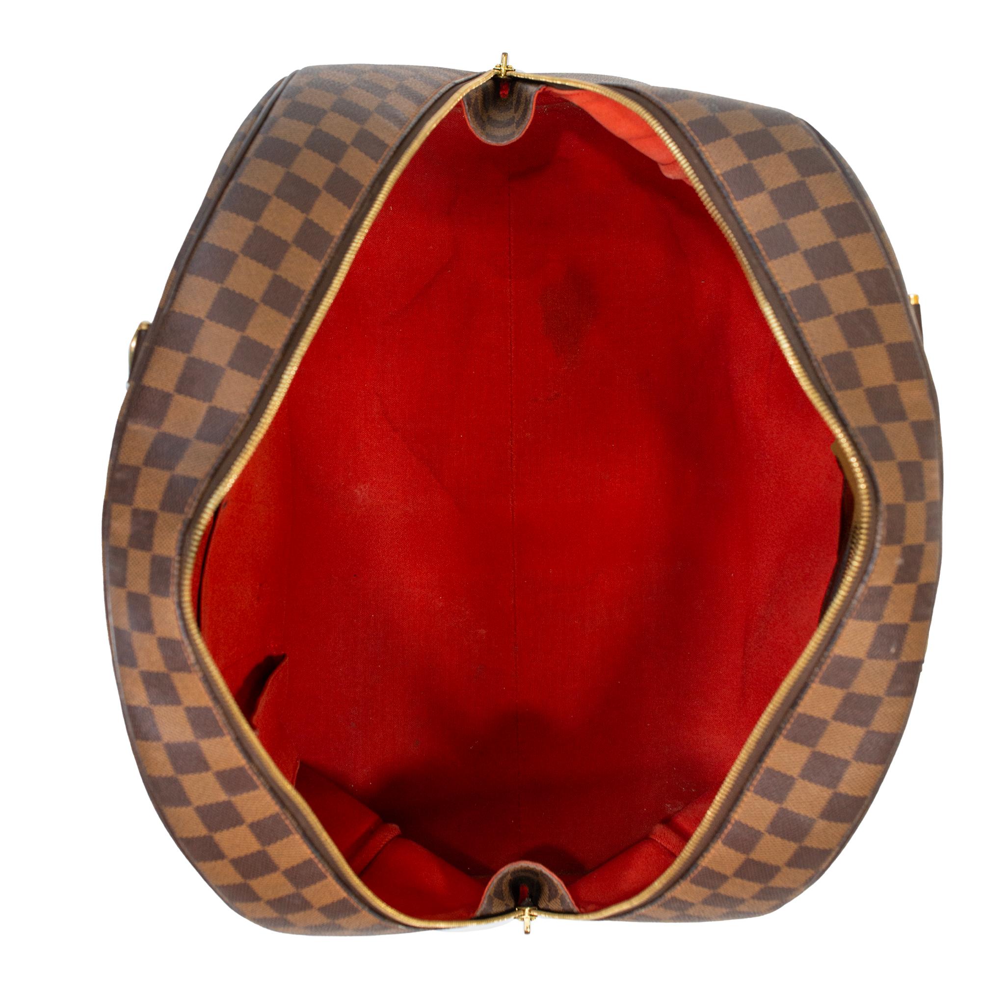 Louis Vuitton Damier Ebene Brown Canvas N41455 Nolita 24 Heures Travel Handbag en vente 1