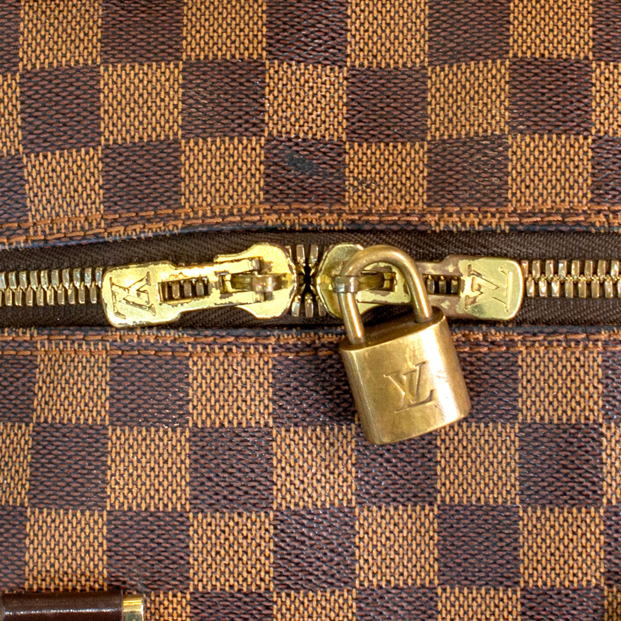 Louis Vuitton Damier Ebene Brown Canvas Ribera GM Satchel Weekender Handbag en vente 5