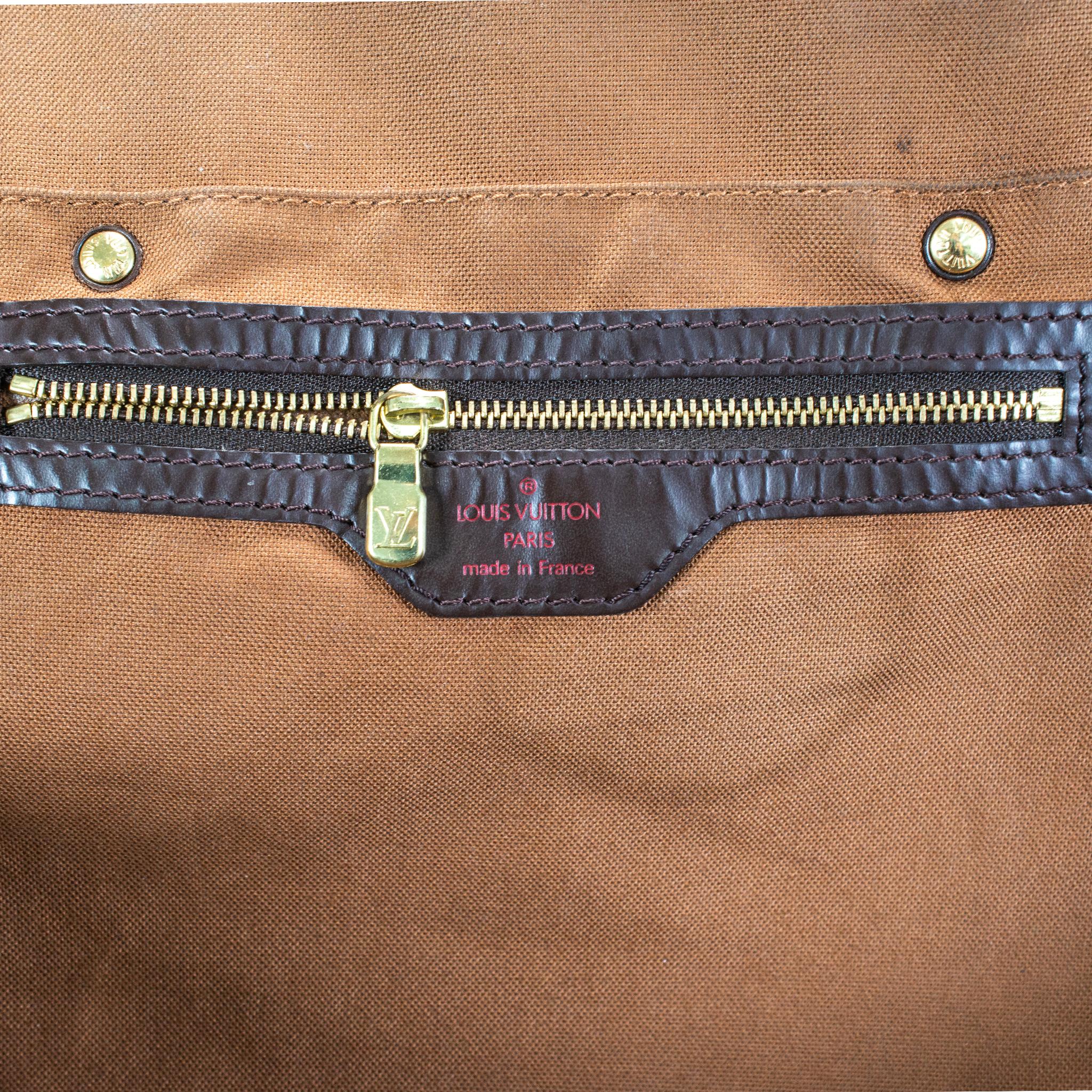 Louis Vuitton Damier Ebene Brown Canvas Ribera GM Satchel Weekender Handbag en vente 6