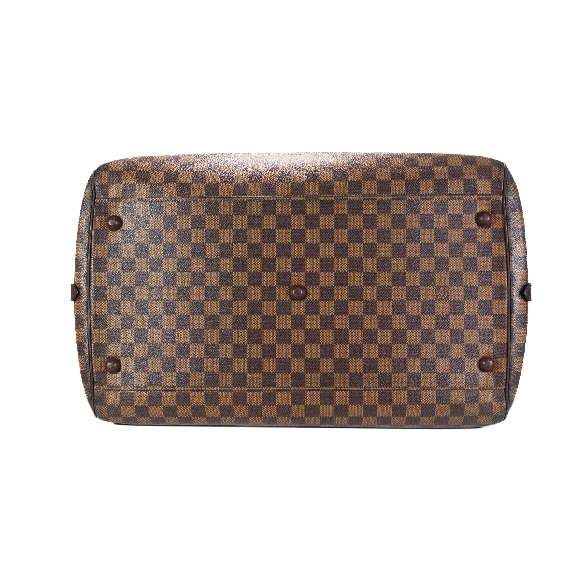 Louis Vuitton Damier Ebene Brown Canvas Ribera GM Satchel Weekender Handbag en vente 1