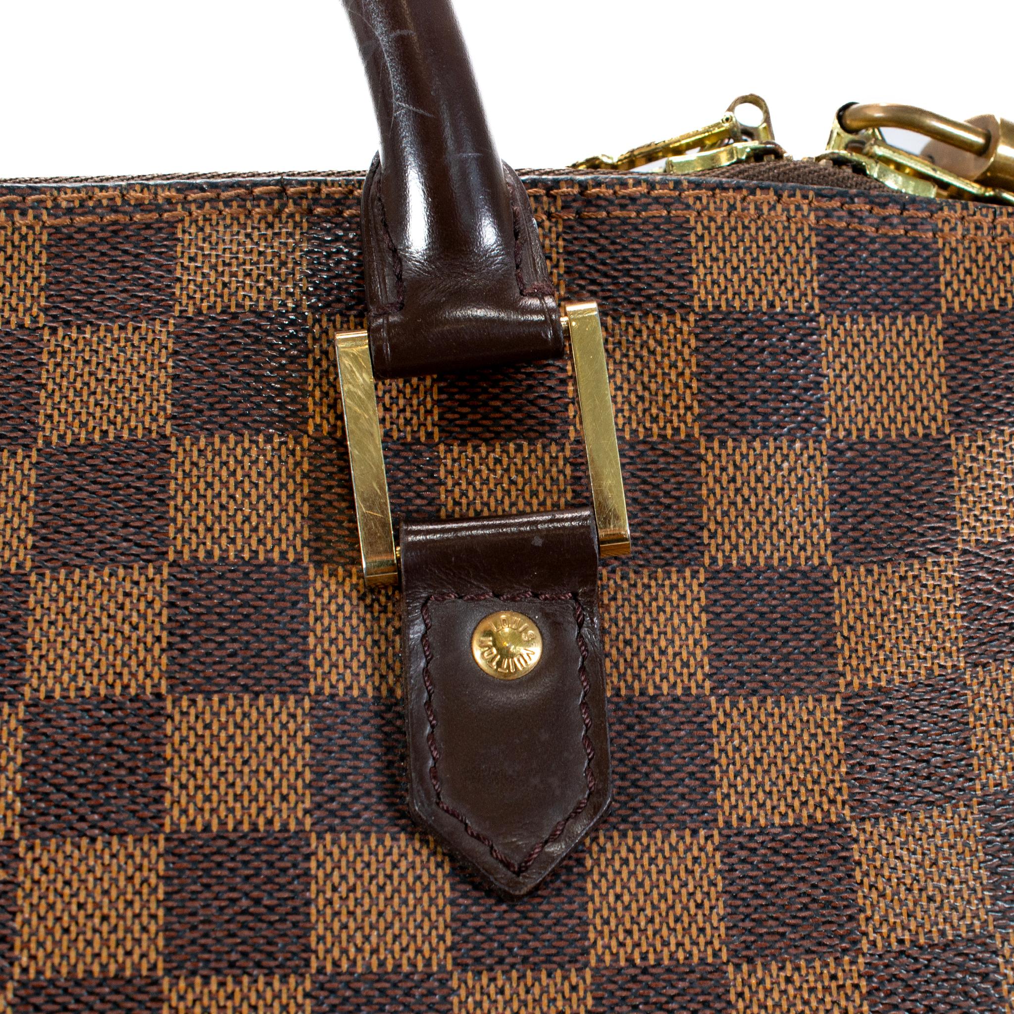 Louis Vuitton Damier Ebene Brown Canvas Ribera GM Satchel Weekender Handbag en vente 3