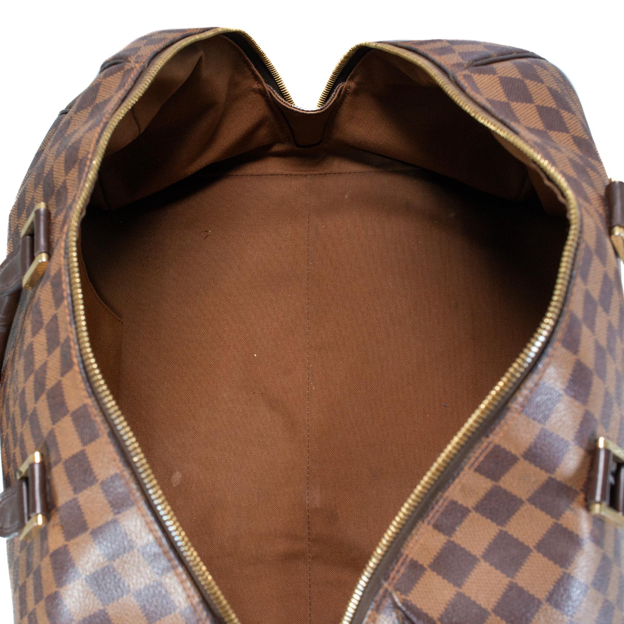 Louis Vuitton Damier Ebene Brown Canvas Ribera GM Satchel Weekender Handbag en vente 4