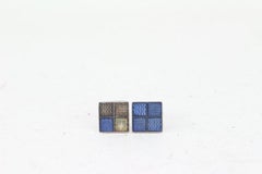 Juego de gemelos y estuche Louis Vuitton Damier Ebene Buton De Manchette 85lvs727