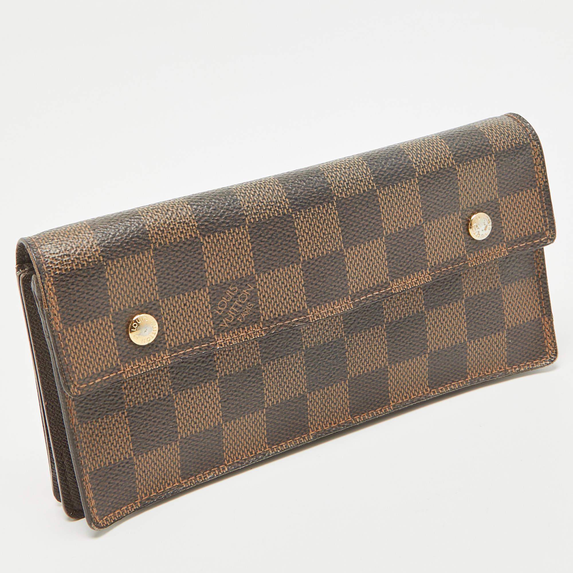 Louis Vuitton Damier Ebene Canvas Accordeon Wallet 5