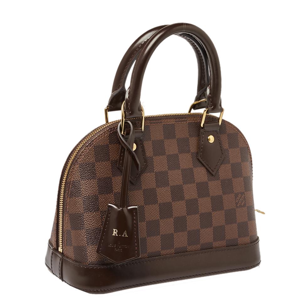Louis Vuitton Damier Ebene Canvas Alma BB Bag In Good Condition In Dubai, Al Qouz 2