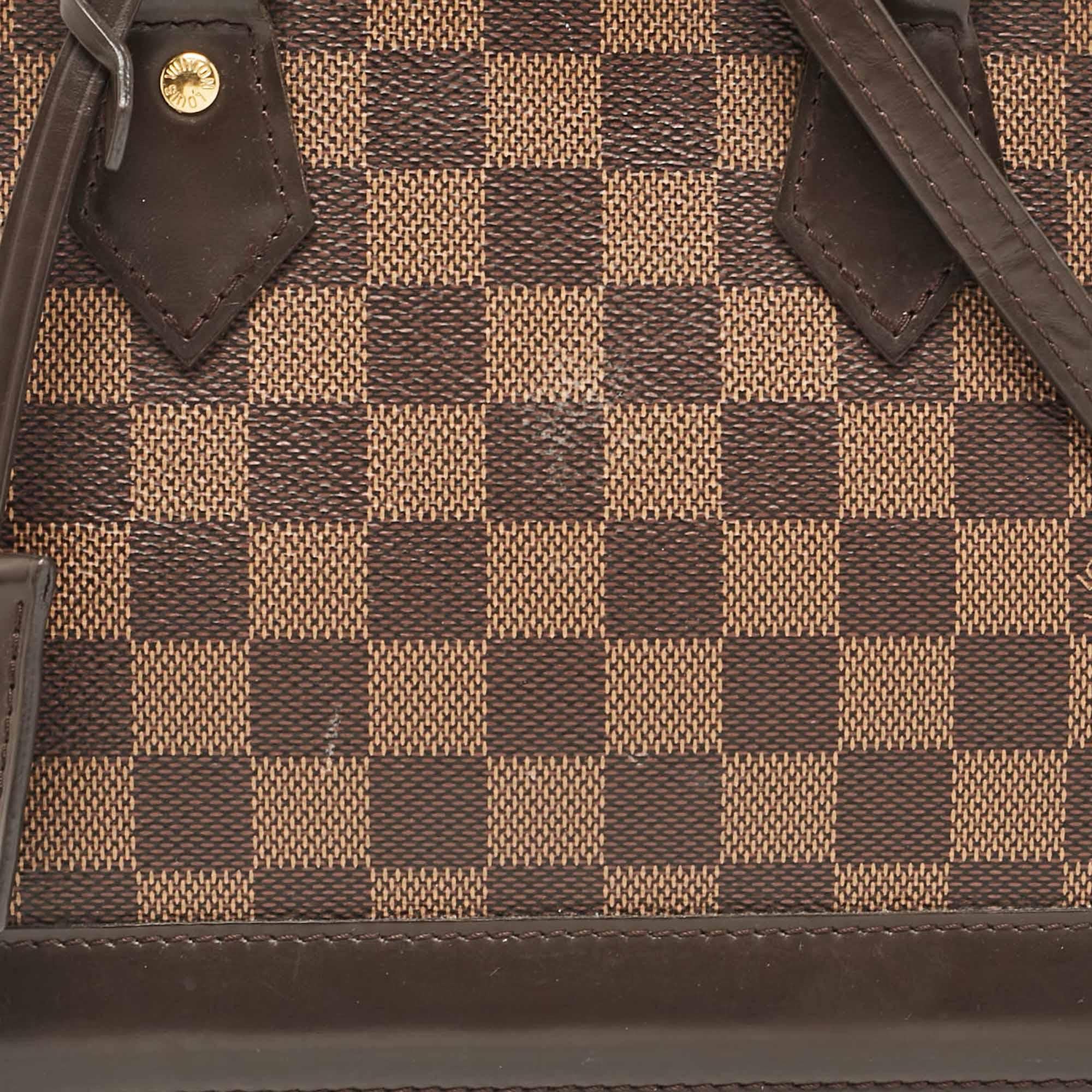  Louis Vuitton - Sac Alma BB en toile damier ébène Pour femmes 