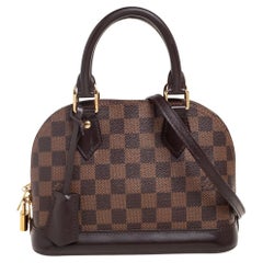 Louis Vuitton - Sac Alma BB en toile damier ébène