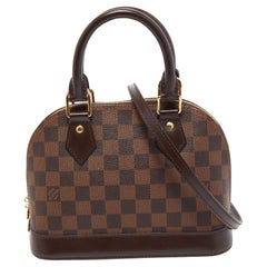 Louis Vuitton - Sac Alma BB en toile damier ébène