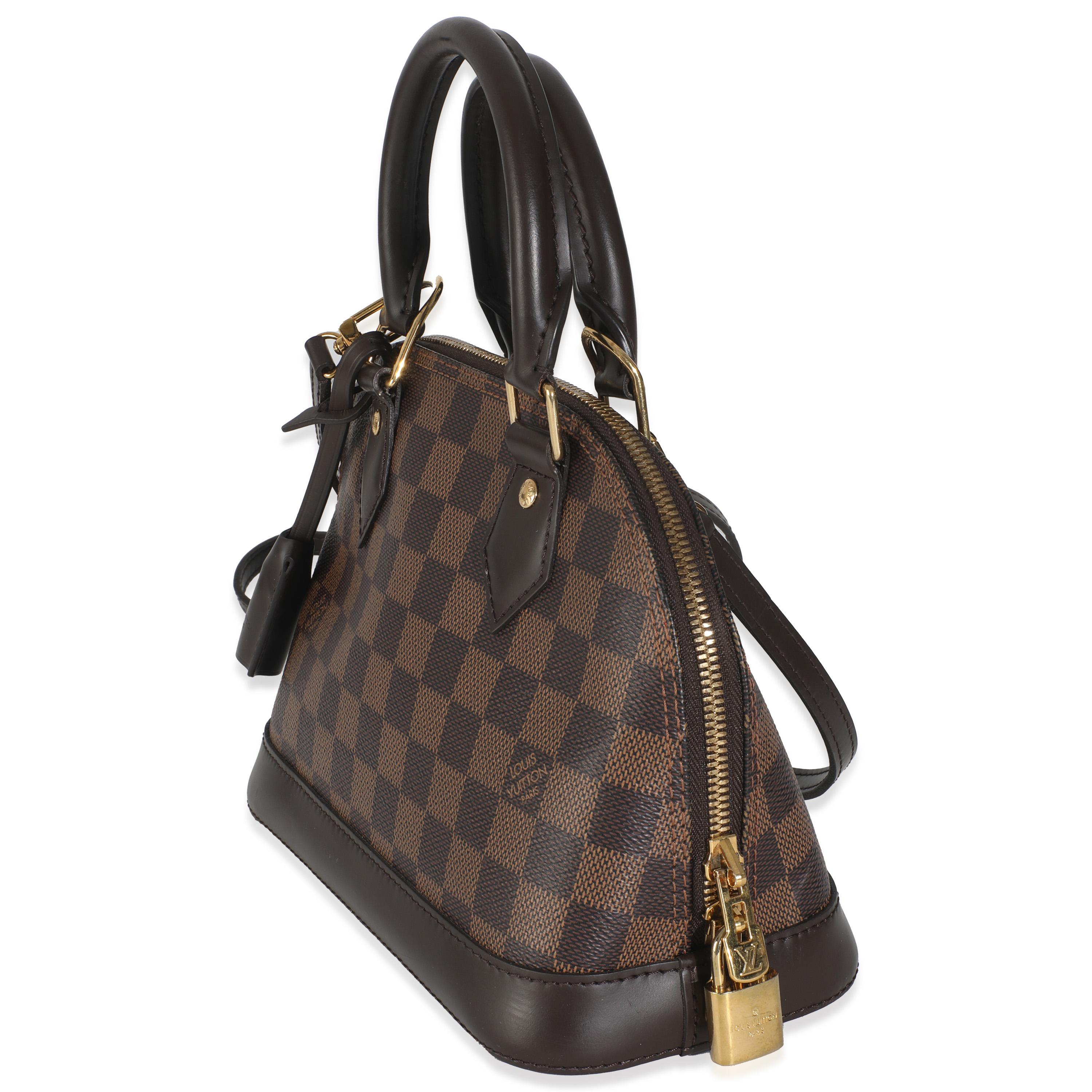 Nero Louis Vuitton Damier Ebene Canvas Alma BB in vendita