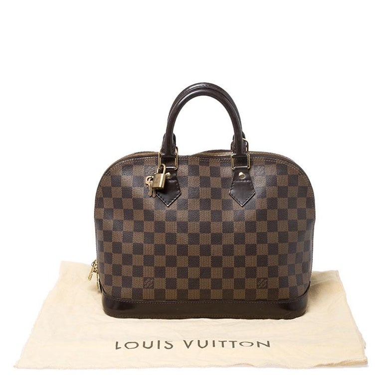 Louis Vuitton Damier Ebene Canvas Alma PM Bag For Sale at 1stdibs