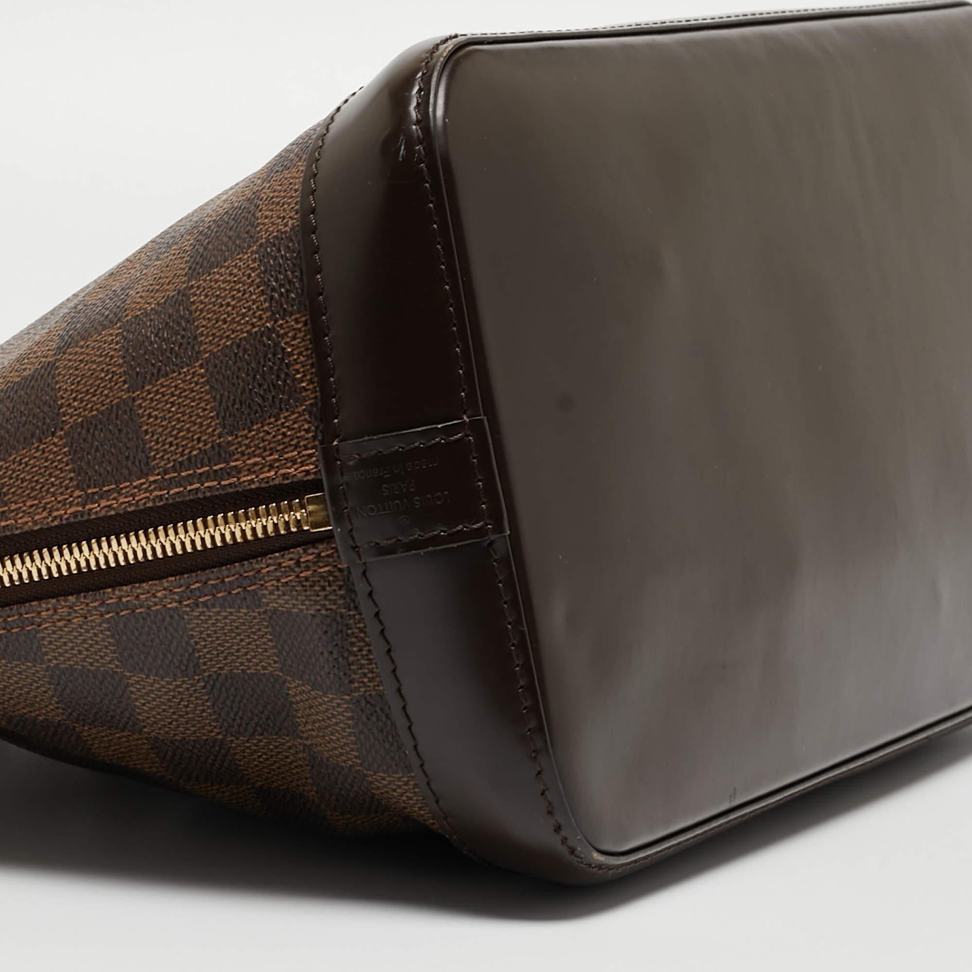 Louis Vuitton Damier Ebene Canvas Alma PM Bag For Sale 8