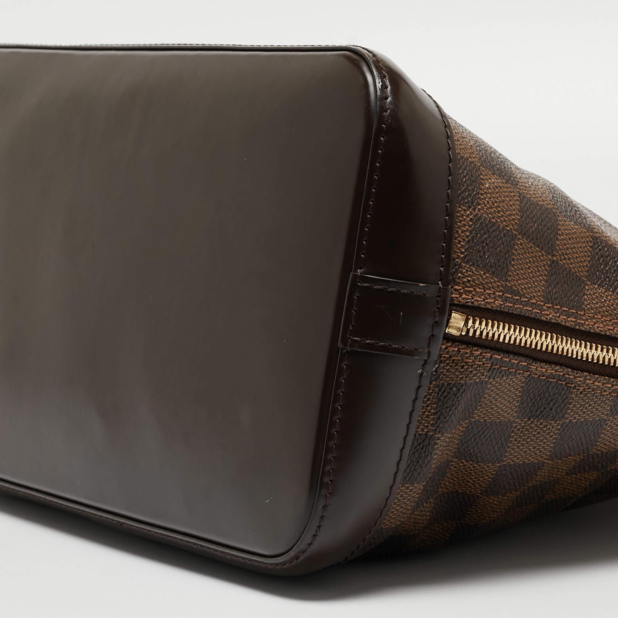 Louis Vuitton Damier Ebene Canvas Alma PM Bag For Sale 9