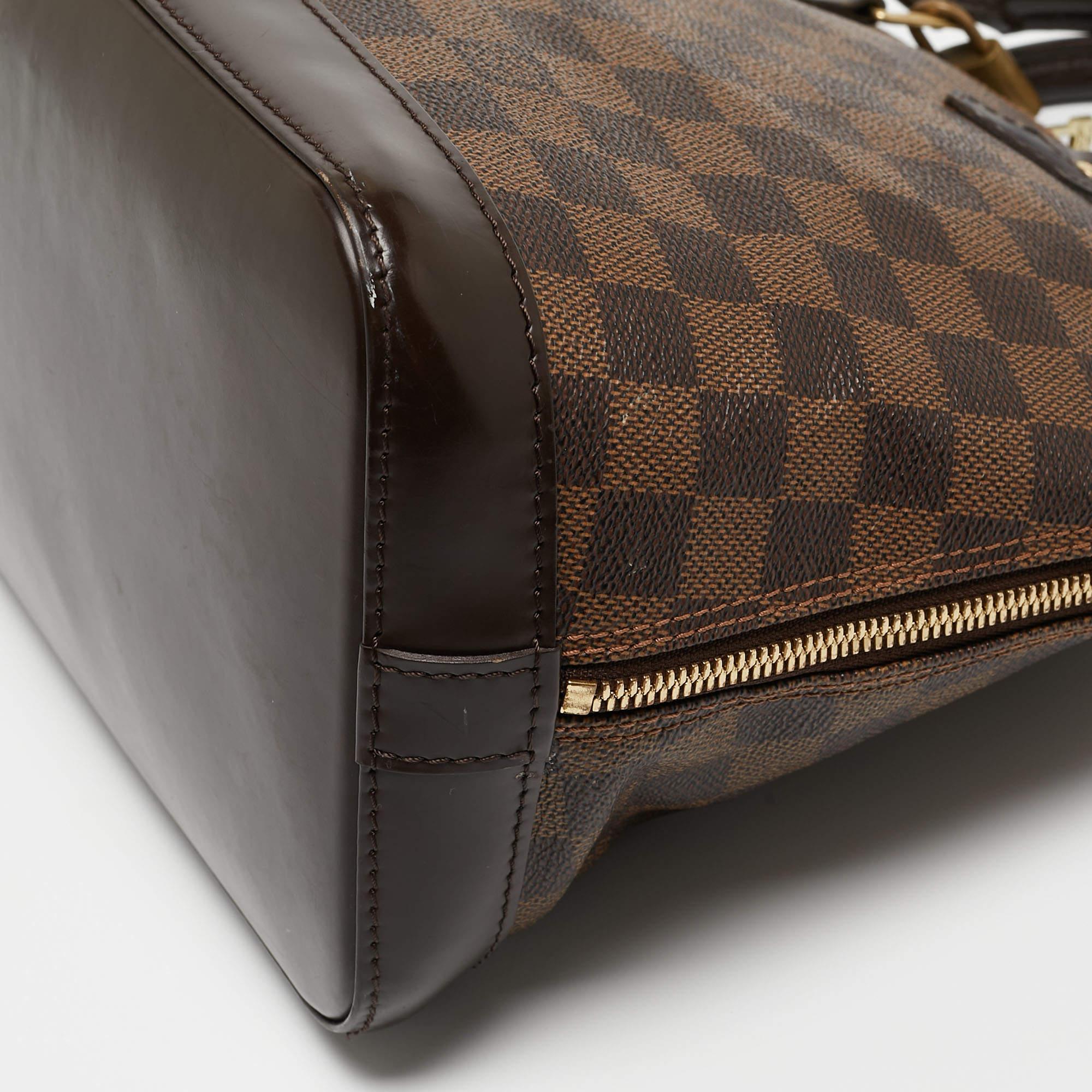 Louis Vuitton Damier Ebene Canvas Alma PM Bag For Sale 10