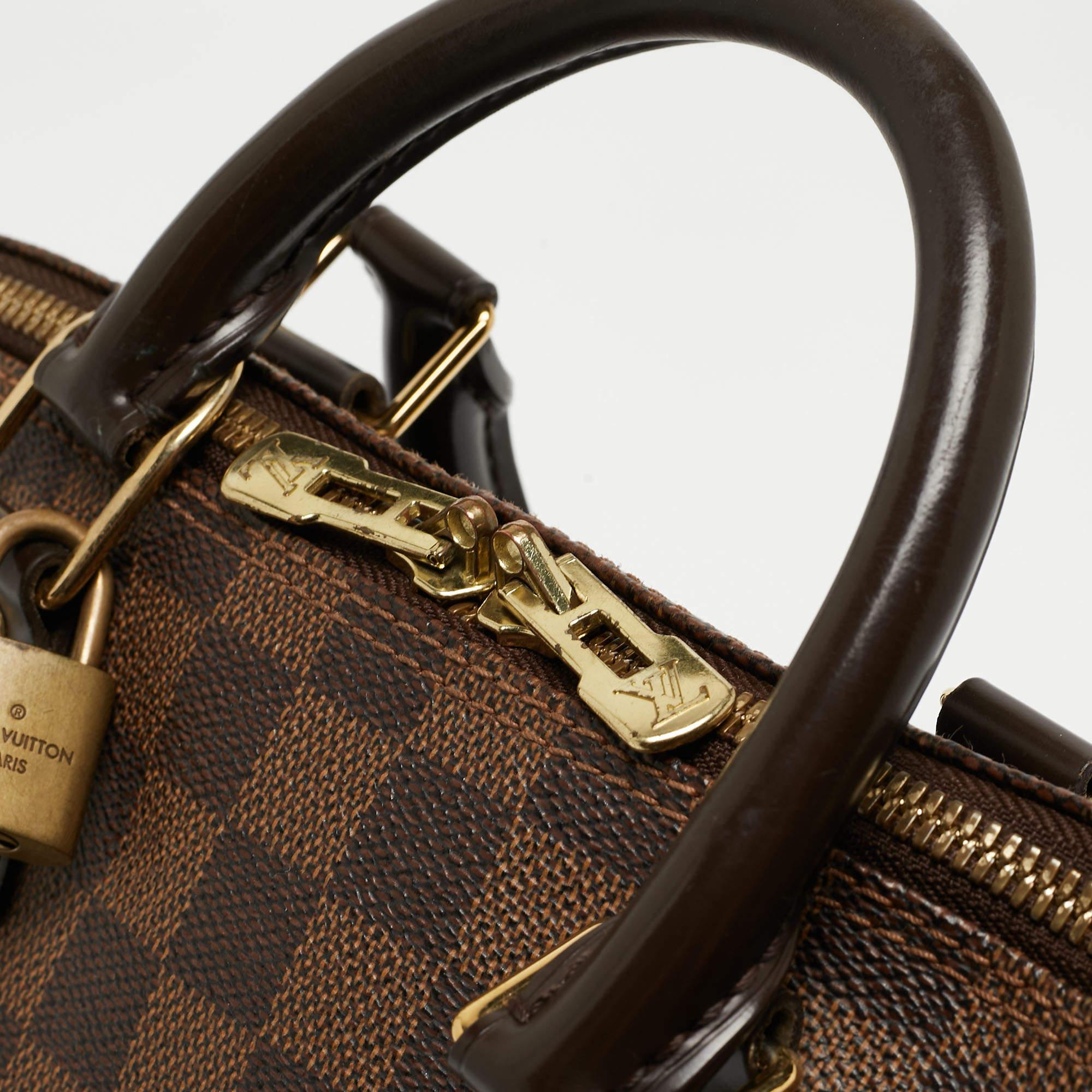 Louis Vuitton Damier Ebene Canvas Alma PM Bag For Sale 14