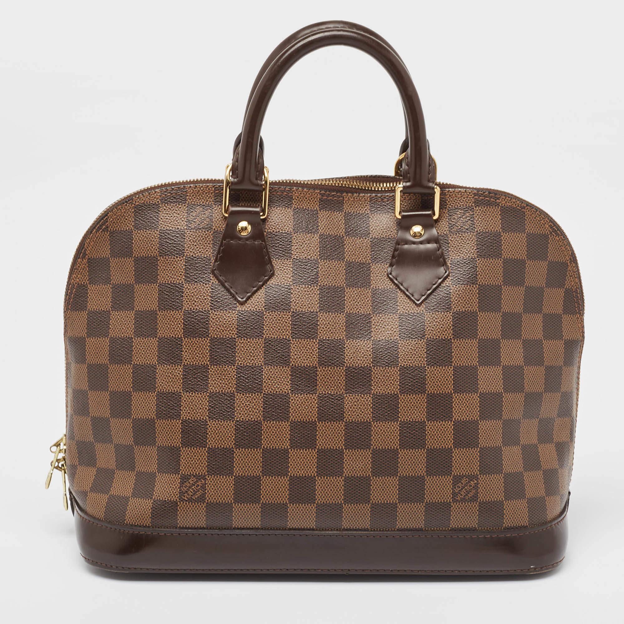 Louis Vuitton Damier Ebene Canvas Alma PM Bag In Good Condition In Dubai, Al Qouz 2