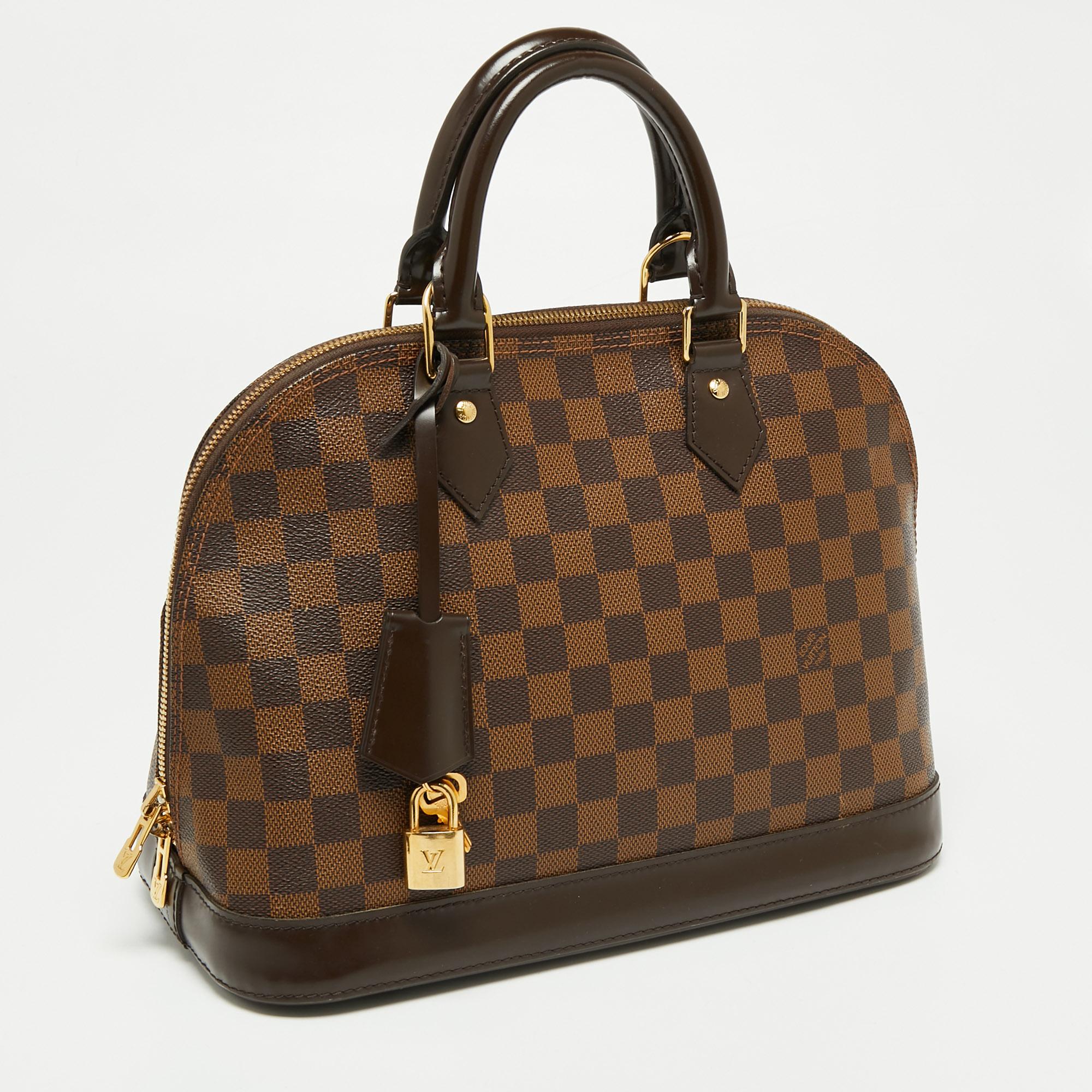 Louis Vuitton Damier Ebene Canvas Alma PM Bag In Good Condition In Dubai, Al Qouz 2