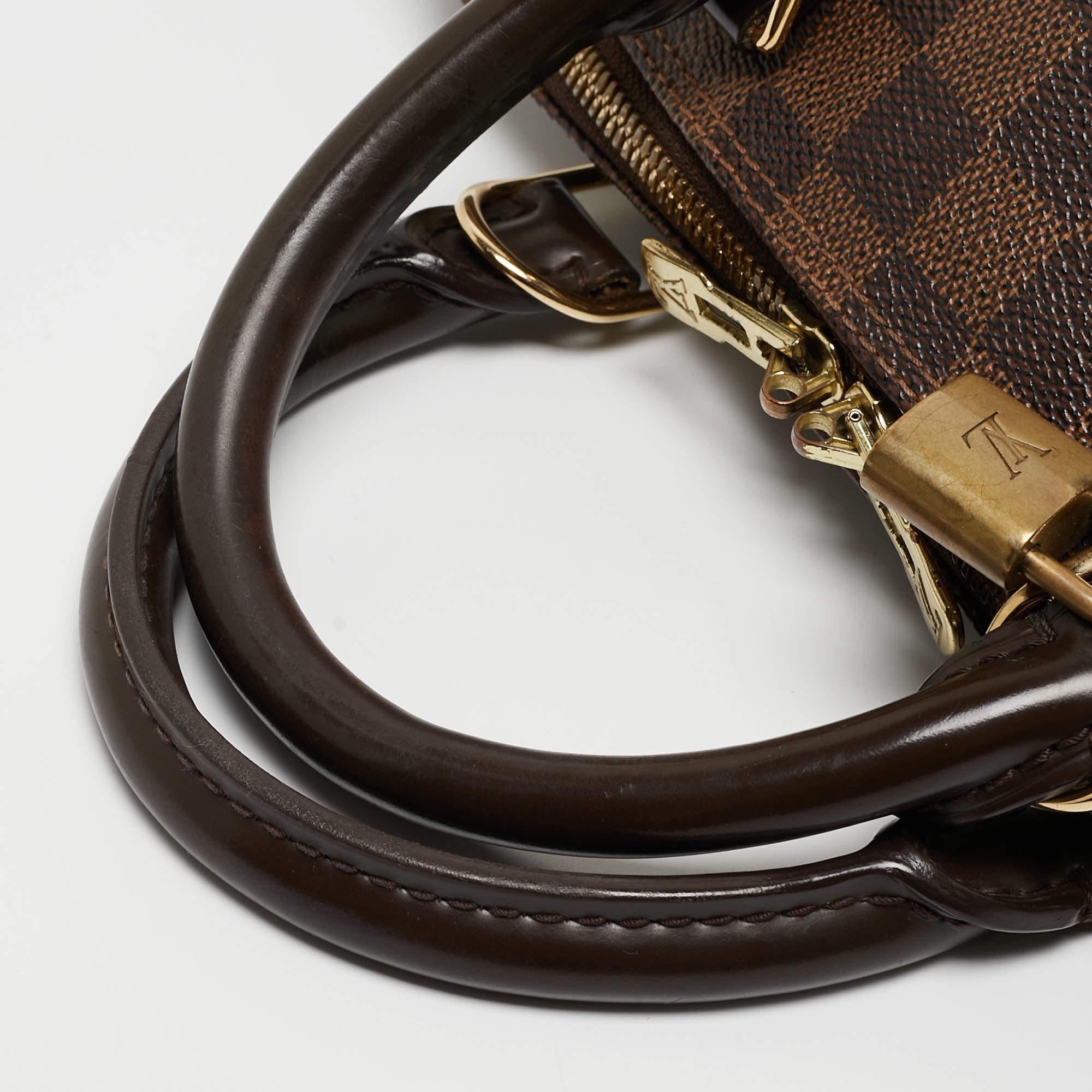 Louis Vuitton Damier Ebene Canvas Alma PM Bag For Sale 1