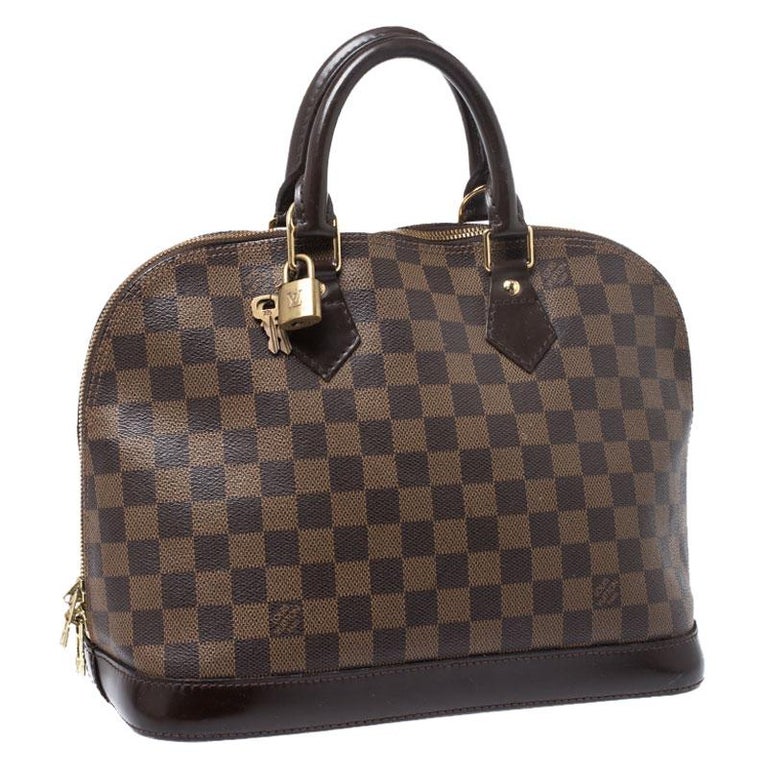 Louis Vuitton Damier Ebene Canvas Alma PM Bag For Sale at 1stdibs