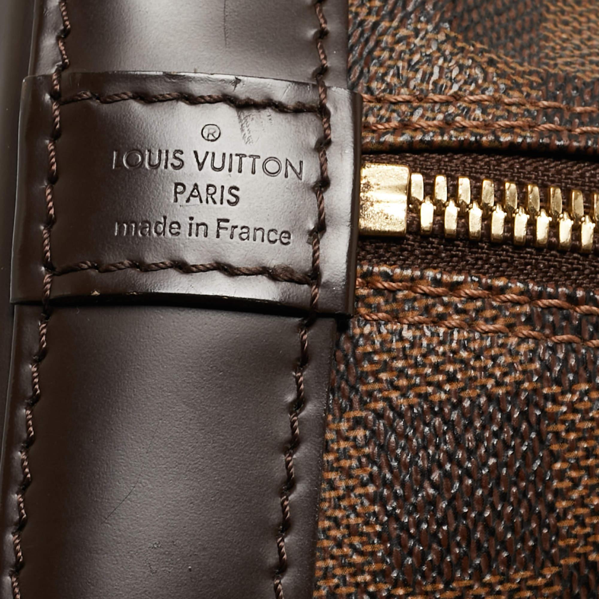 Louis Vuitton Damier Ebene Canvas Alma PM Bag For Sale 2